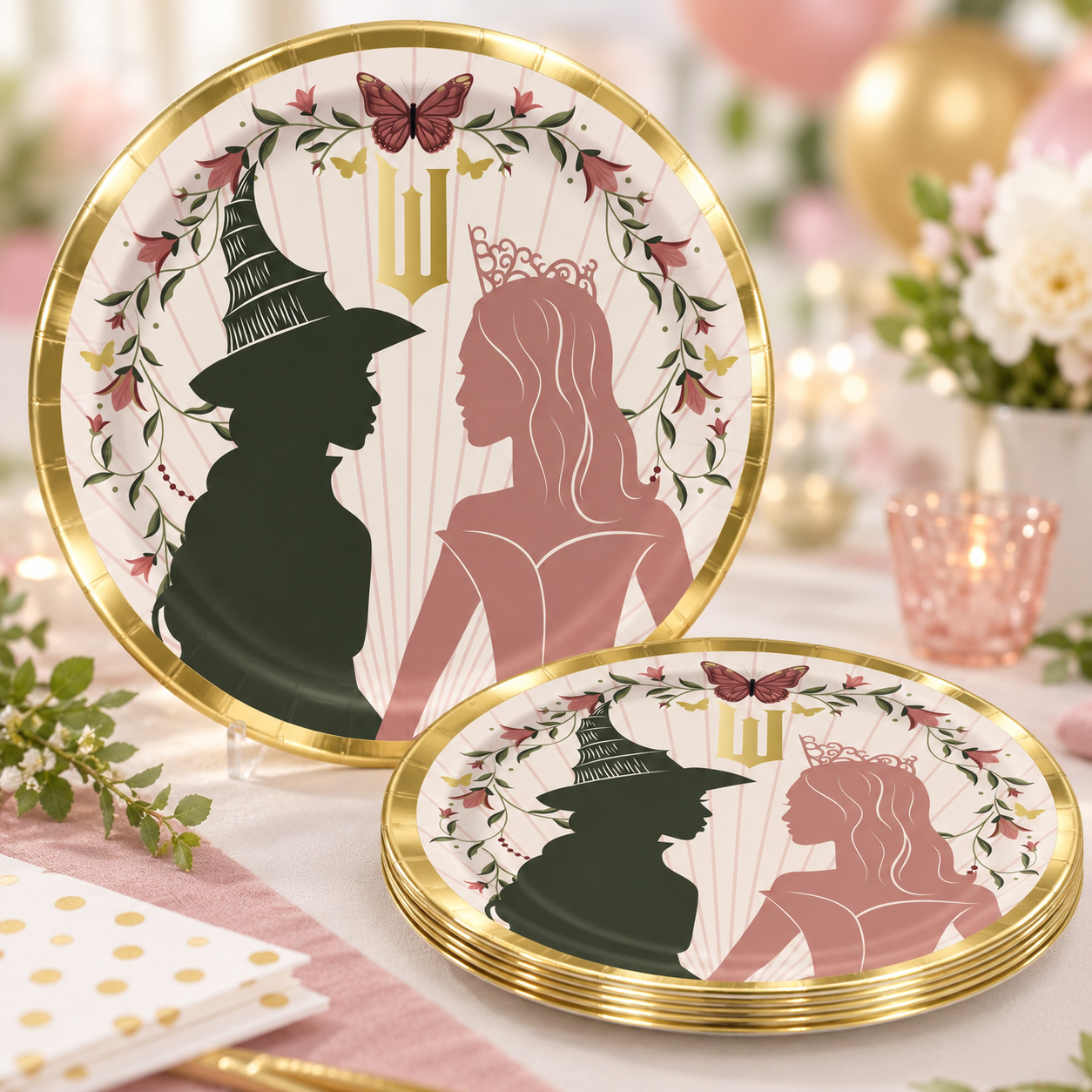 Wicked Movie Dessert Birthday Plates